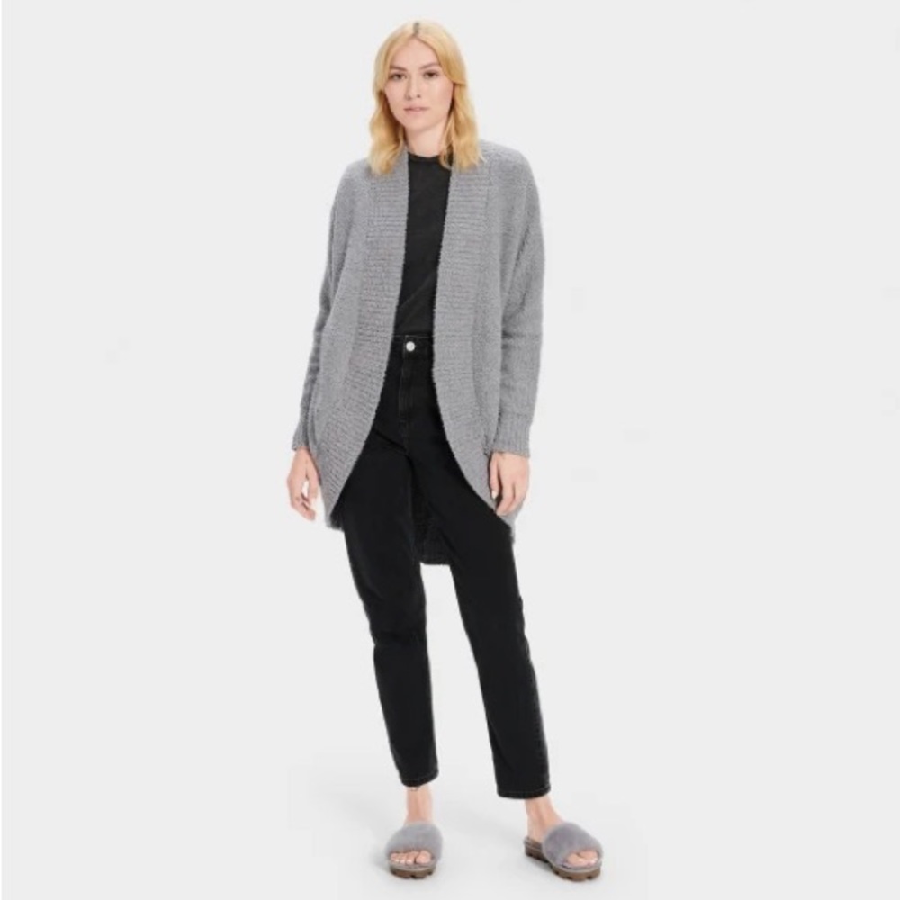NWOT UGG fuzzy grey cardigan